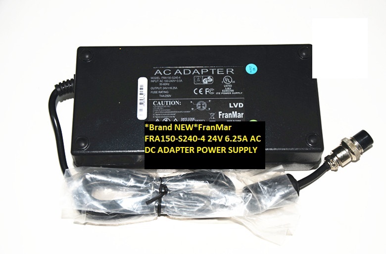 *Brand NEW*24V 6.25A AC DC ADAPTER FranMar FRA150-S240-4 POWER SUPPLY - Click Image to Close